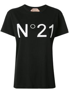 Nº21 футболка с круглым вырезом и аппликацией-логотипом