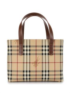 Burberry Pre-Owned сумка-тоут в клетку Haymarket Check