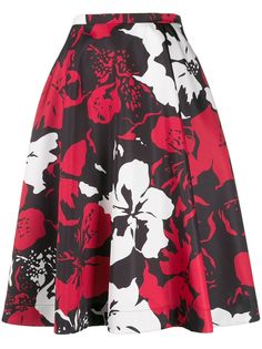 Nº21 расклешенная юбка с цветочным принтом