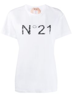 Nº21 футболка с короткими рукавами и логотипом