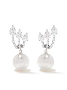 Yoko London серьги Starlight из белого золота с жемчугом и бриллиантами