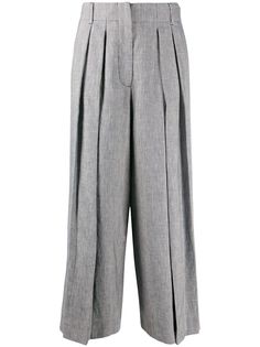 Max Mara расклешенные брюки со складками