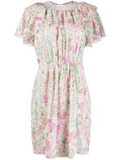 Giambattista Valli платье с оборками и цветочным принтом