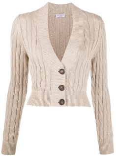 Brunello Cucinelli укороченный кардиган с вышивкой пайетками
