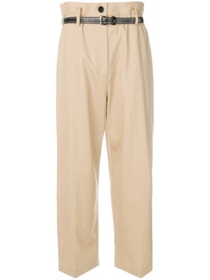 3.1 Phillip Lim Cropped Belted Bag-Waist Wool Pant