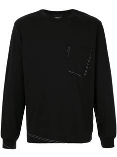 3.1 Phillip Lim LS TSHIRT W CONTRAST STITCHING