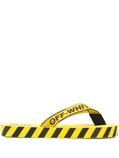 Off-White шлепанцы с логотипом