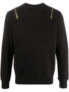 Alexander McQueen свитер с молниями на плечах