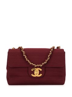 Chanel Pre-Owned сумка на плечо Jumbo XL 1995-го года с ремнем-цепочкой