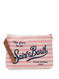 Mc2 Saint Barth клатч в полоску с логотипом
