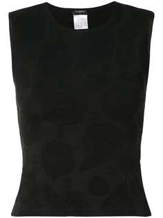 Chanel Pre-Owned блузка Camellia 1998-го года с вышивкой