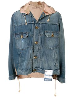 Maison Mihara Yasuhiro джинсовая куртка с камуфляжными вставками