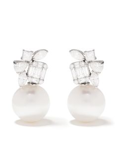 Yoko London серьги Starlight из белого золота с жемчугом и бриллиантами