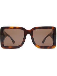 Burberry солнцезащитные очки в квадратной оправе с декором в виде буквы B