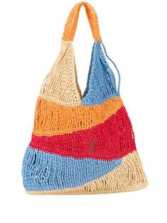 M Missoni плетеная сумка-тоут в стиле колор-блок