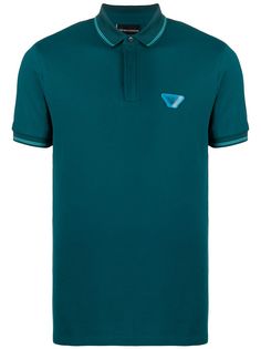Emporio Armani рубашка поло с нашивкой-логотипом