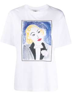 Victoria Victoria Beckham футболка с принтом Marlene Dietrich