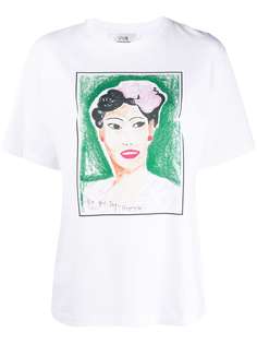 Victoria Victoria Beckham футболка с принтом Billie Holiday