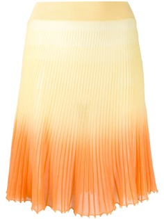 Jacquemus плиссированная юбка с выцветшим эффектом