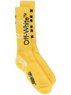 Off-White TIE DYE MID LENGHT SOCKS YELLOW BLACK
