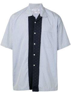 Comme Des Garçons Pre-Owned рубашка с короткими рукавами и контрастной планкой