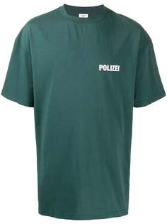 Vetements футболка Polizei с круглым вырезом