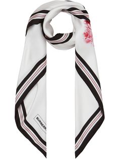 Burberry шарф с цветочным принтом