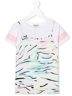Kenzo Kids многослойная футболка