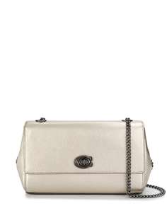 Coach metallic chain crossbody bag
