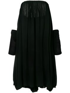 Yohji Yamamoto Pre-Owned расклешенное платье со спущенными плечами