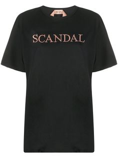 Nº21 футболка с вышивкой Scandal