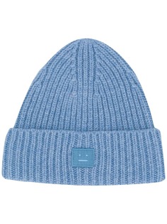 Acne Studios шапка бини с нашивкой-логотипом
