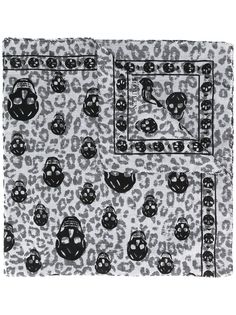 Alexander McQueen шарф Animalier Skull