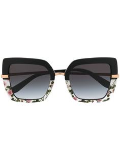 Dolce & Gabbana Eyewear солнцезащитные очки в квадратной оправе с принтом