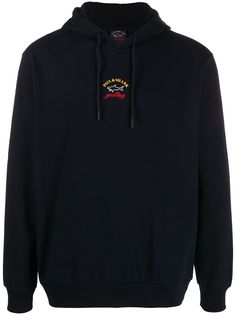 Paul & Shark logo embroidered hoodie
