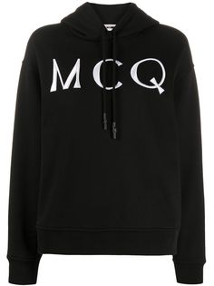 McQ Alexander McQueen logo drawstring hoodie