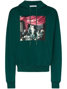 Off-White Caravaggio print cotton hoodie