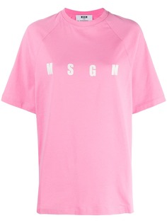MSGM футболка с рукавами реглан и логотипом