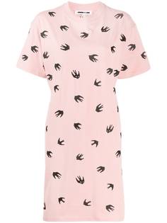 McQ Alexander McQueen bird print T-shirt dress