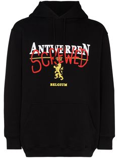 Vetements Antwerp Screwed print cotton blend hoodie