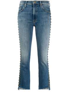 Mother stud-embellished cropped jeans