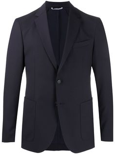 BOSS однобортный пиджак с заостренными лацканами