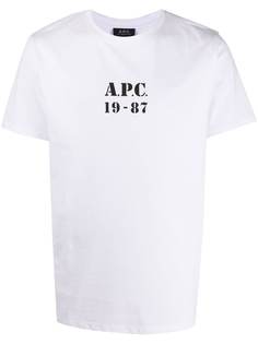A.P.C. футболка Georges с логотипом