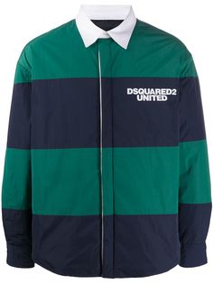 Dsquared2 рубашка в полоску с логотипом