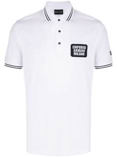 Emporio Armani рубашка поло с нашивкой-логотипом