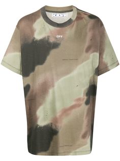 Off-White футболка с камуфляжным принтом