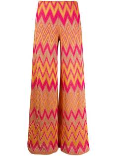 M Missoni раскрашенные брюки с узором зигзаг