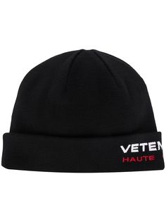 Vetements шапка бини с вышитым логотипом