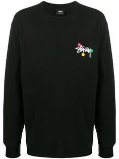 Stussy футболка с длинными рукавами и логотипом