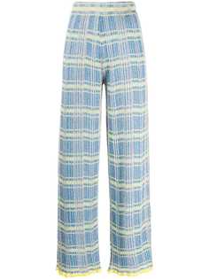 Missoni трикотажные брюки широкого кроя в клетку